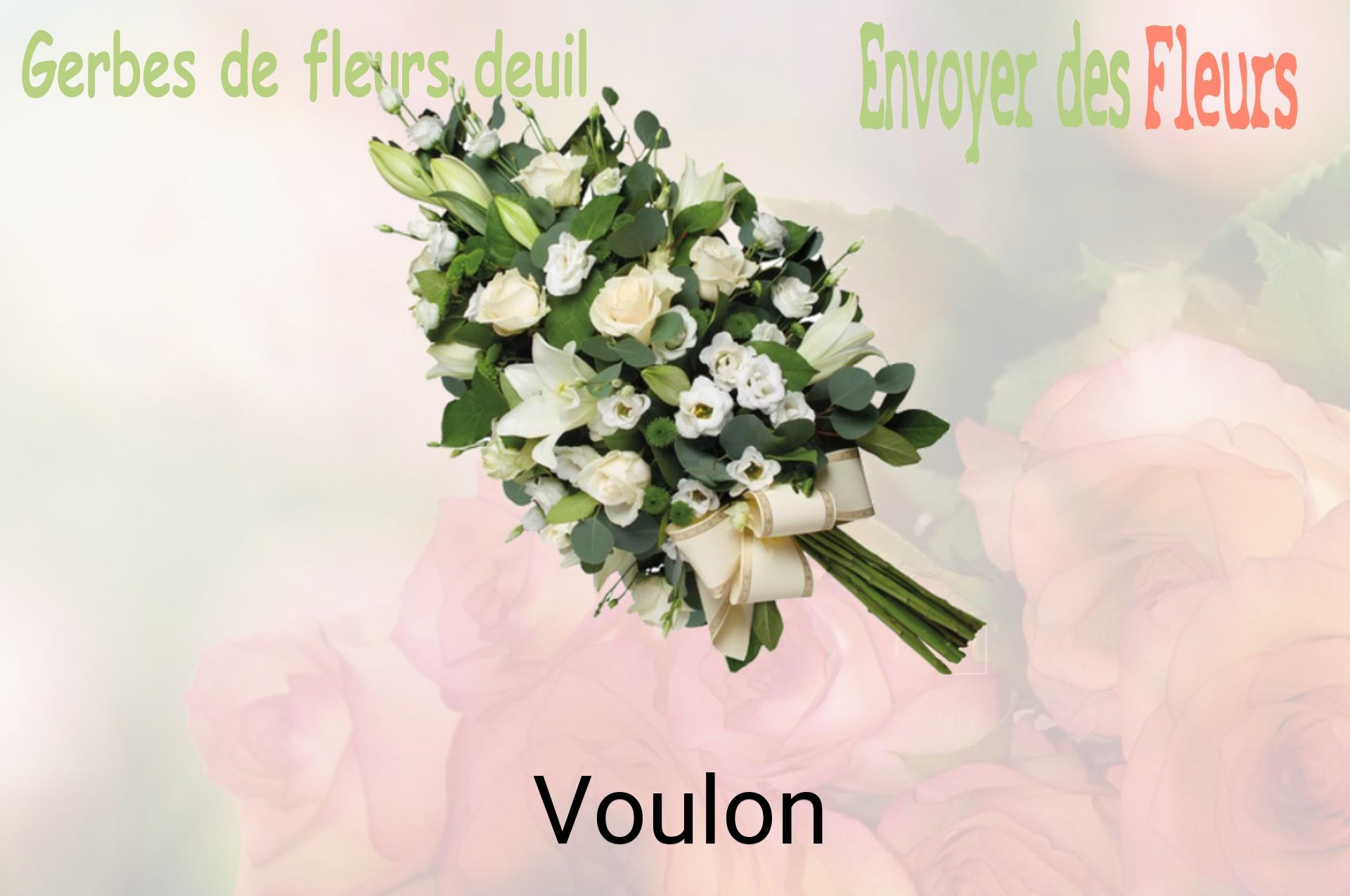 Gerbe de fleurs de deuil livrée à Voulon
